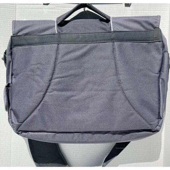 GUESS Laptop Commuter Business Overnight School Messenger Bag Gray Nylon - Picture 2 of 6